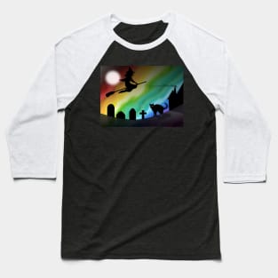 Rainbow Halloween Baseball T-Shirt